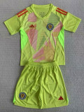 24/25 Scotland Green Goalkeeper Kids Soccer Jersey