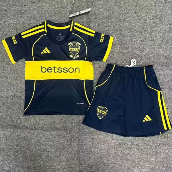 25/26 Boca Juniors Home Kids Soccer Jersey
