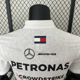 2024 F1 Formula One Mercedes Polo White Racing Suit(有领)