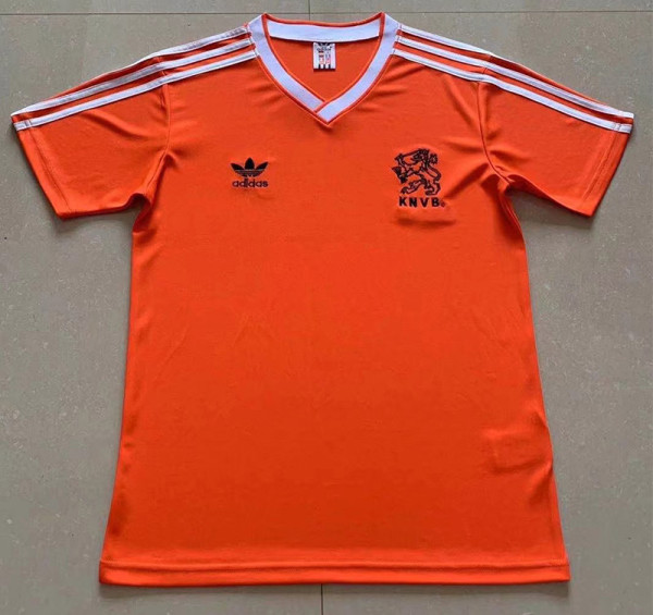 1986 Netherlands Home Retro Soccer Jersey