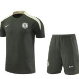 25/26 CHE Army Green Training Shorts Suit