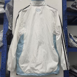 25/26 Argentina White & Lake Blue Embroidery Retro windbreaker