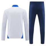 24/25  Italy  White  Half Pull Tracksuit (半拉链)、(蓝肩）