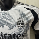 25/26 RMA  Feather Dragon White Player Version Soccer Jersey
