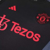 24/25 Man Utd BlackTank top and shorts suit