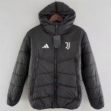 24/25 JUV Black Hooded Cotton Coat连帽棉衣