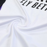 24/25 RMA White(Purple Shoulders) Tank top and shorts suit(白色紫肩）