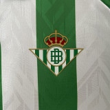 24/25 Real Betis Home Fans Soccer Jersey(胸前FREVER GREEN广告)