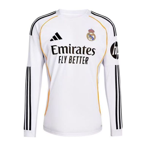 25/26 season  Real Madrid  Home Player Version  Long sleeved jersey