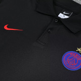 25/26 PSG Black polo shirts pants suit