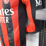 25/26 ACM Home  Player Version  Long Sleeve Soccer Jersey