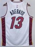 22/23 HEAT ADEBAYO #13 White Top Quality Hot Pressing NBA Jersey (V领）