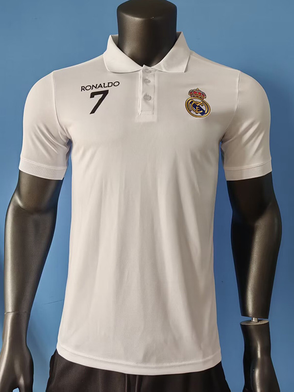 26/27 RMA White Player Version  Polo Shirt