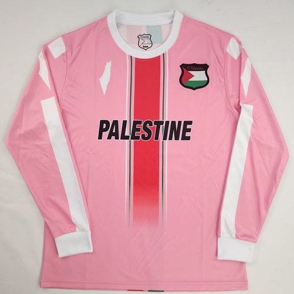 25/26 Palestine English Special Edition Pink Long Sleeve Soccer Jersey