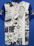 26/27 Japan Blue Straw Hat Kid Fans Soccer Jersey