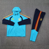 26/27 Spain Sky Blue Hooded Windbreaker Tracksuit