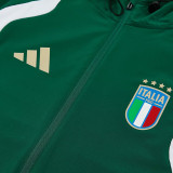 26/27 Italy Green Hooded Windbreaker Tracksuit