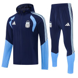 26/27 Argentina Royal Blue Hooded Windbreaker Tracksuit