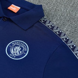 26/27 Man City Royal Blue polo shirts pants suit