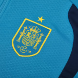 26/27 Spain Lake Blue Half Pull Tracksuit (半拉链)