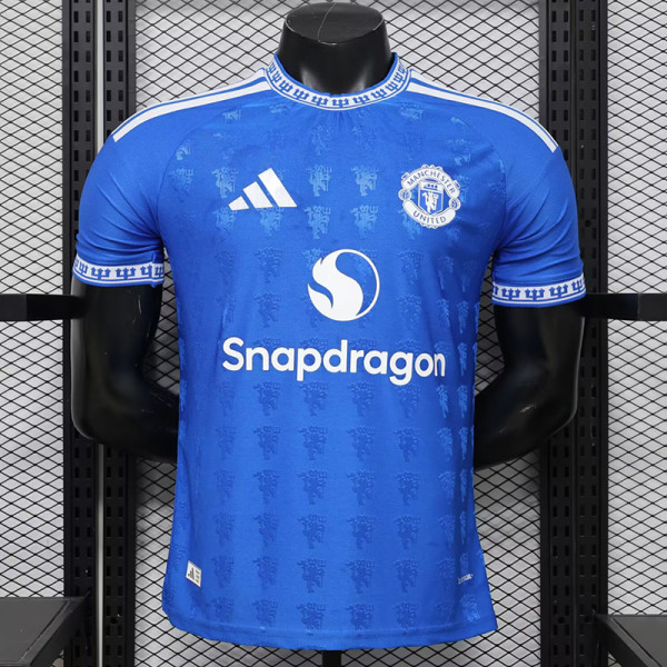 26/27 Man Utd Leisure Blue  Player Version Retro Soccer Jersey