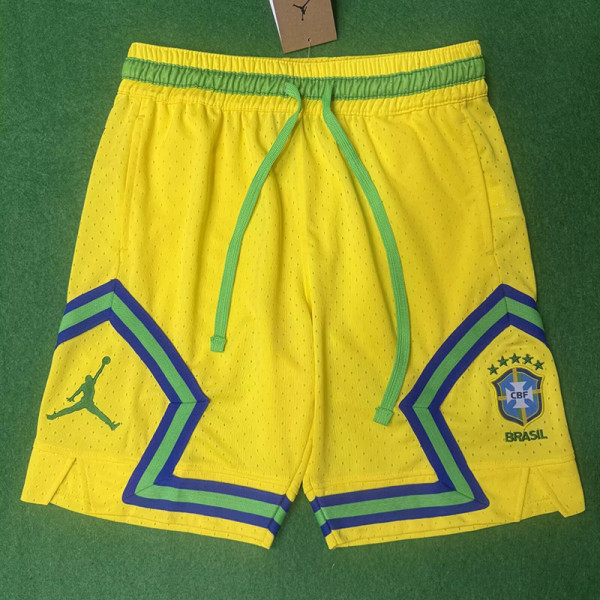 26/27 Brazil Casual NBA Edition Ball pattern Yellow shorts
