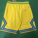 26/27 Brazil Casual NBA Edition Ball pattern Yellow shorts