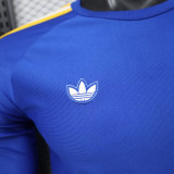 26/27 RMA Leisure Blue Player Version Long Sleeve Retro Soccer Jersey