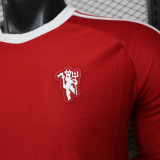 26/27 Man Utd Leisure Red Player Version Long Sleeve Retro Soccer Jersey