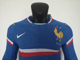 26/27 France Special Edition Blue Long Sleeve Player Version Soccer Jersey