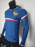 26/27 France Special Edition Blue Long Sleeve Player Version Soccer Jersey