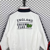 1998 England White Retro  Windbreaker