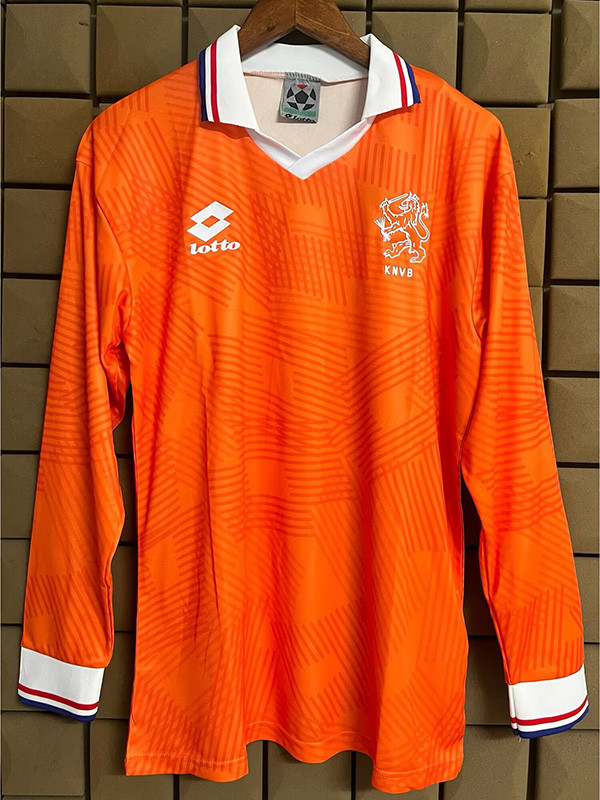 1993 Netherlands Home Long Sleeve Retro Soccer Jersey