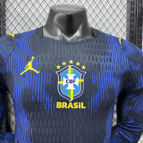 26/27 Brazil Away Long Sleeve Player Version Soccer Jersey