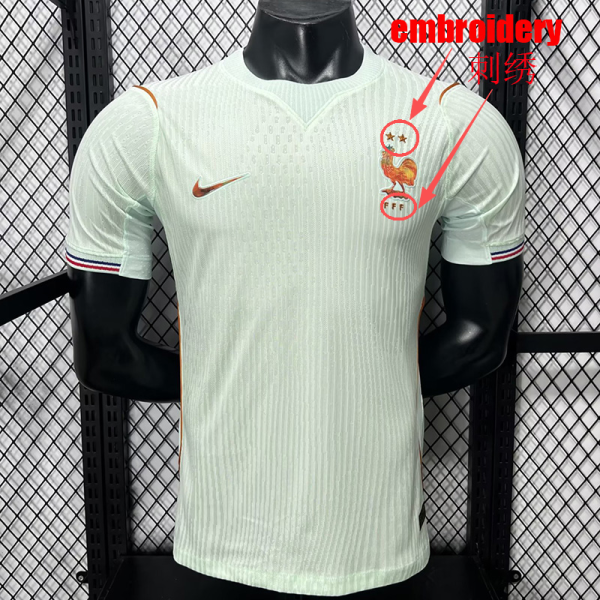 26/27 France Away Player Version Soccer Jersey(embroidery star刺绣星星)