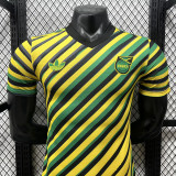 26/27 Jamaica Yellow Green Striped Edtion Player Version Soccer Jersey