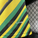 26/27 Jamaica Yellow Green Striped Edtion Player Version Soccer Jersey