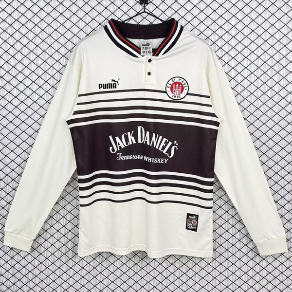1997/1998 St. Pauli Home Long Sleeve Retro Soccer Jersey