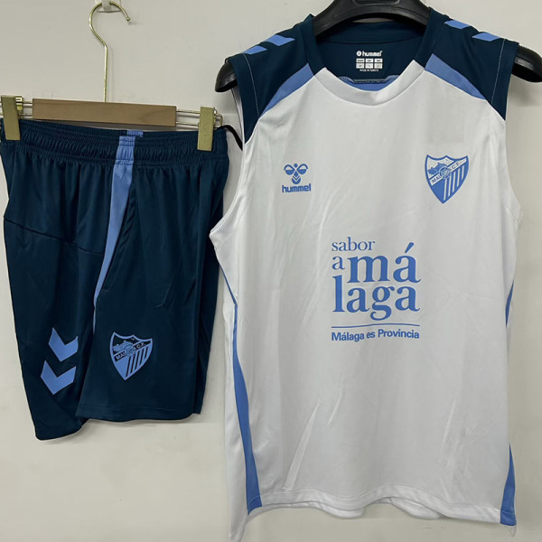 26/27 Málaga CF White Tank top and shorts suit