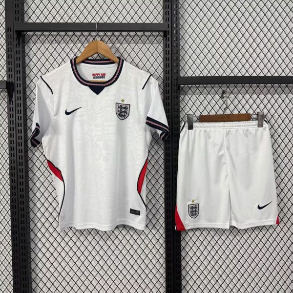 26/27 England Home Kids Soccer Jersey