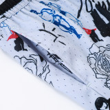 26/27 Flying Man Casual NBA Edition graffiti White shorts#C2523