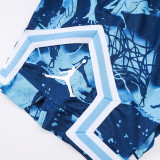 26/27 Flying Man Casual NBA Edition Blue of the Sea shorts#C2524