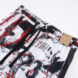 26/27 Flying Man Casual NBA Edition White& Red shorts#C2526