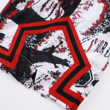 26/27 Flying Man Casual NBA Edition White& Red shorts#C2526