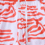 26/27 Flying Man Casual NBA Edition Tiger-striped orange shorts#C2520