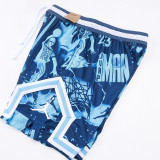 26/27 Flying Man Casual NBA Edition Blue of the Sea shorts#C2524