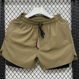 2026 NK khaki Casual Double layer shorts#D1105 双层黑色