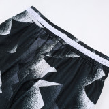 26/27 Flying Man Casual NBA Edition graffiti White&Black shorts#C2517