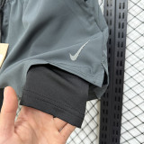 2026 NK Dark Grey Casual Double layer shorts#D1105 双层深灰色
