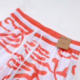 26/27 Flying Man Casual NBA Edition Tiger-striped orange shorts#C2520